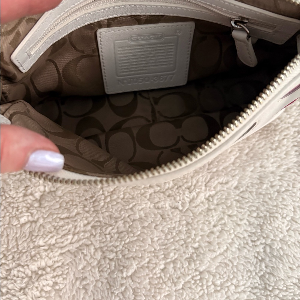 Coach White Polka Dot Special Edition Pouchette - Picture 9 of 11